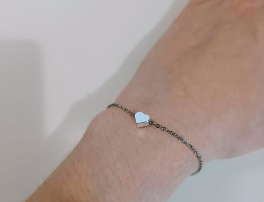 bracelet RAYA argenté porté