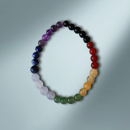 bracelet chakra sans perles rondelles dorées