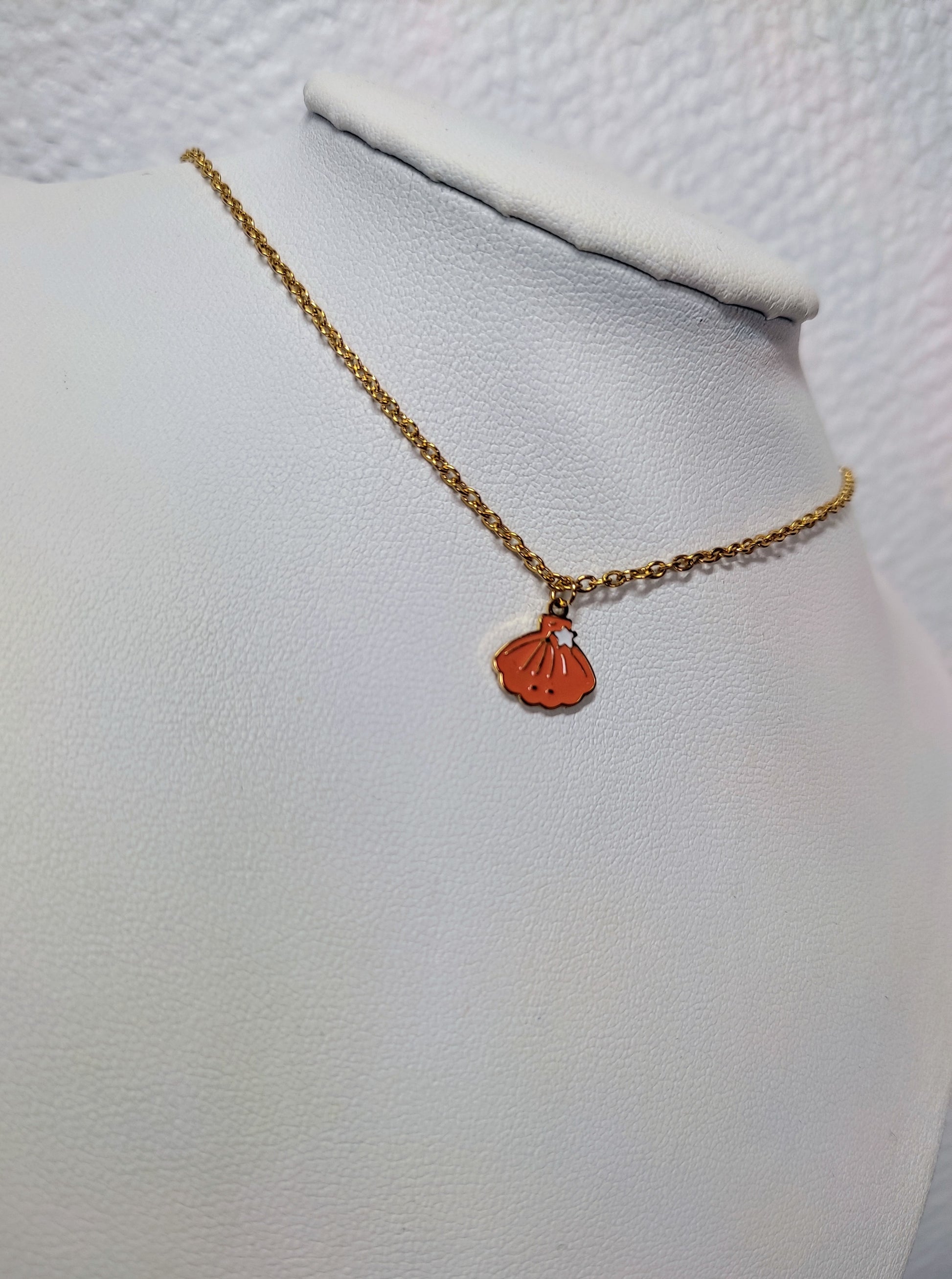 Collier SHELL corail