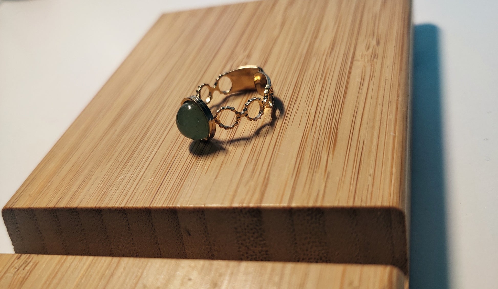 bague en aventurine verte