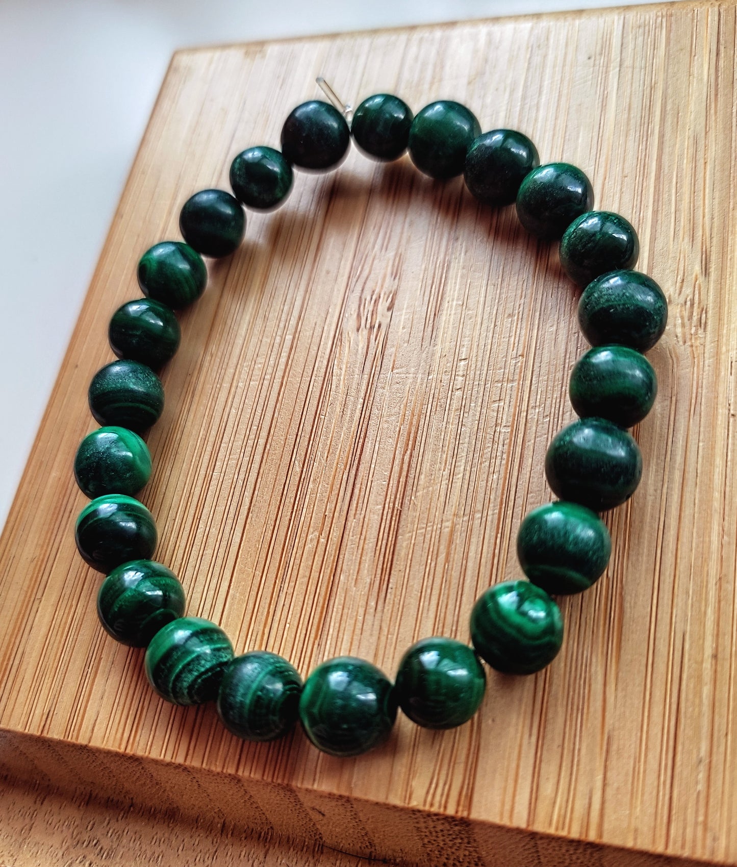 Bracelet MALAYKA - pierres naturelles de Malachite 