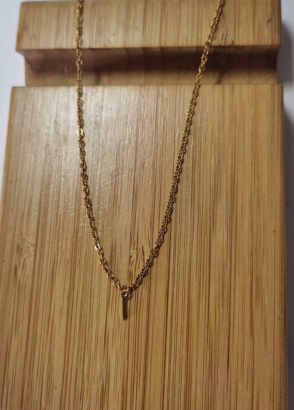 INITIALE 2 doré sans strass (collier)