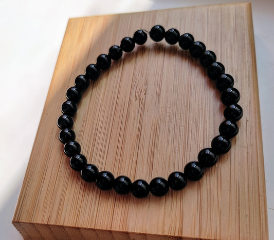 Bracelet TOMA - pierres  naturelles de tourmaline noire