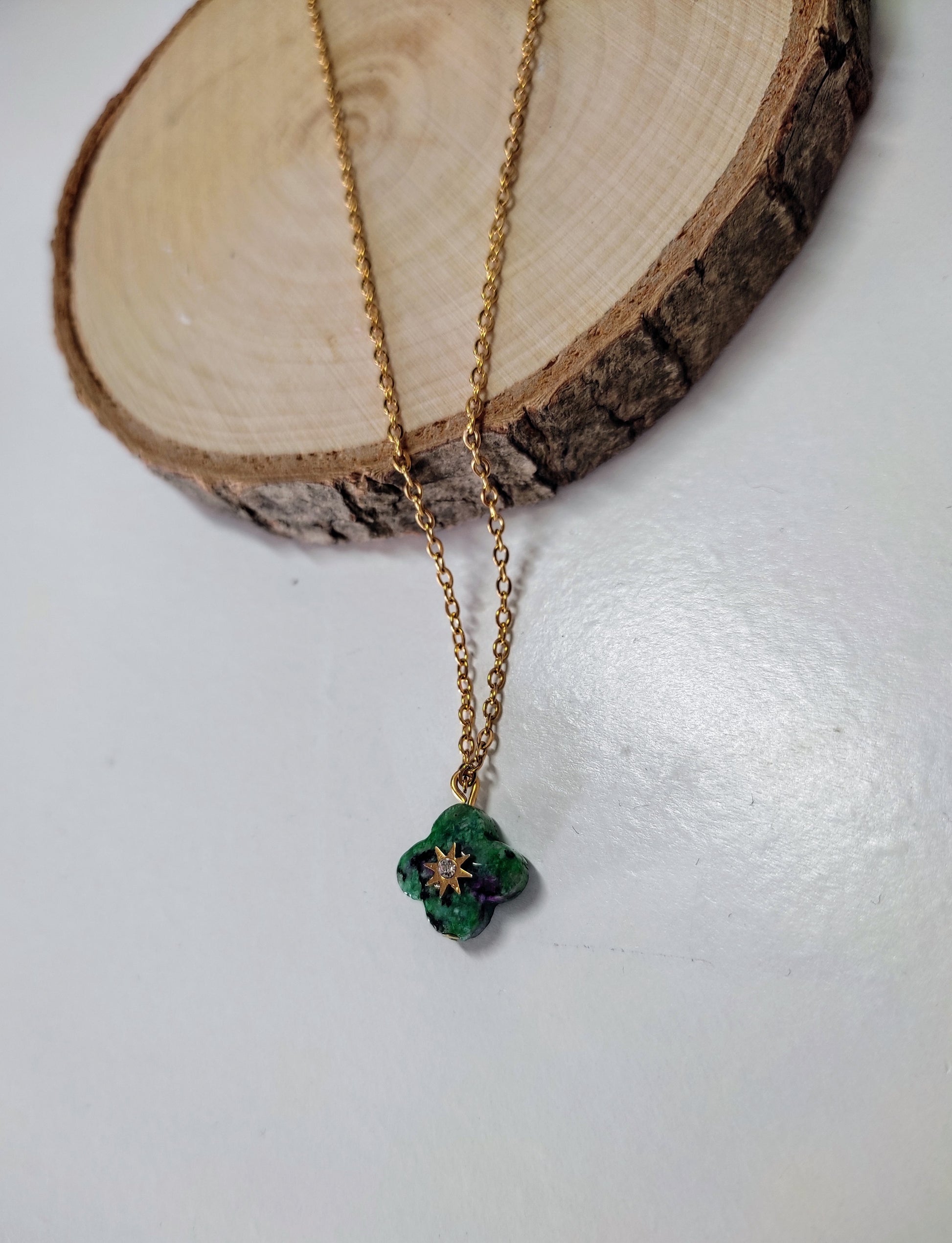 Collier TRACY rubis sur zoisite 