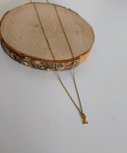 INITIALE 2 doré sans strass (collier)